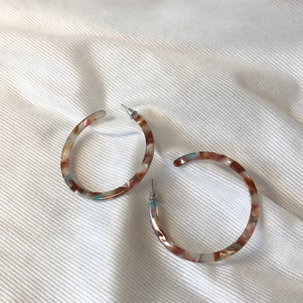 Colorful hoop earrings